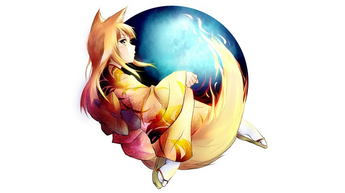 Mozilla Firefox fox girl in kimono