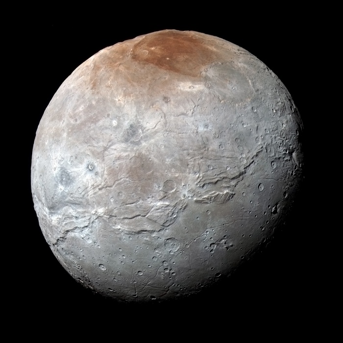 Pluto's moon Charon in space
