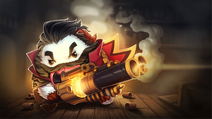 Graves the Poro firing a shotgun in League of Legends