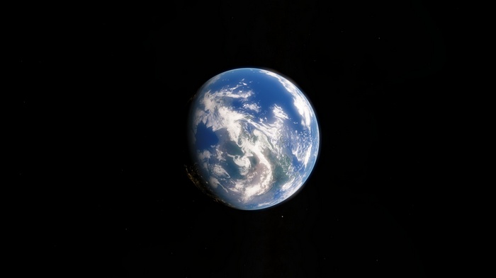 Planet Earth in outer space