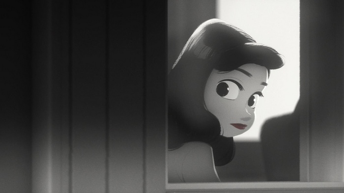 Meg from Paperman looking out a window