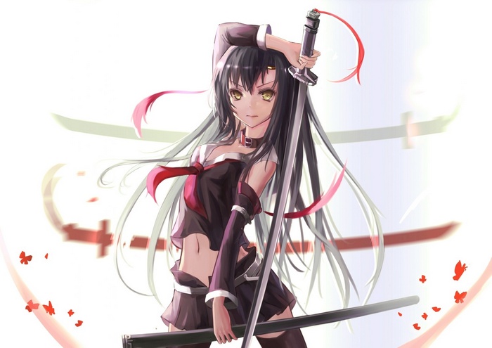 Pixiv Fantasia Girl with Katana