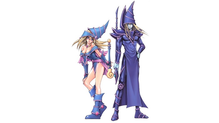 Dark Magician Girl and Dark Magician from Yu-Gi-Oh