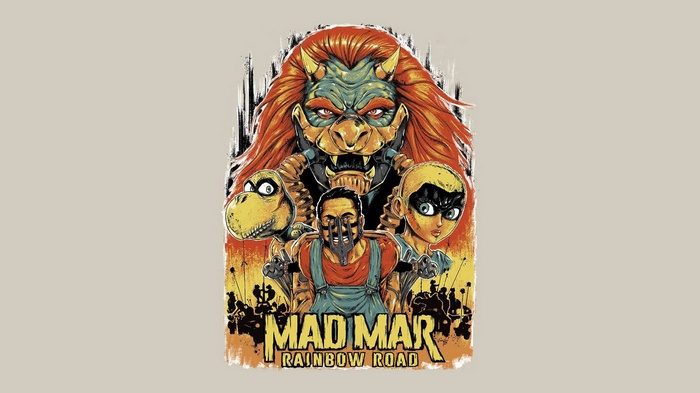 Mad Max Rainbow Road Crossover Art