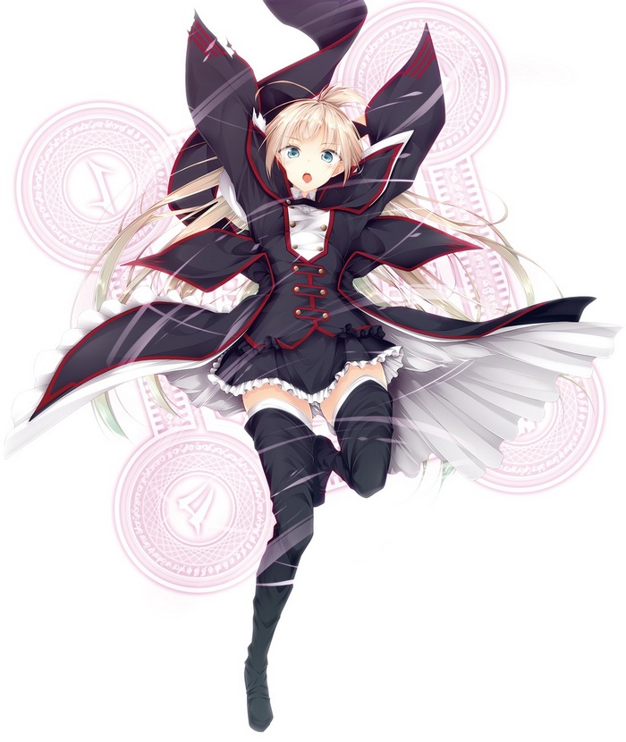 Anime Girl in Black and Red Outfit