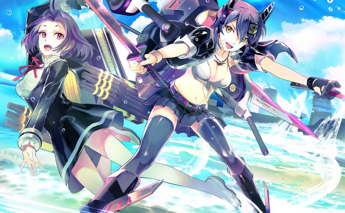 Tatsuta and Tenryuu from Kantai Collection