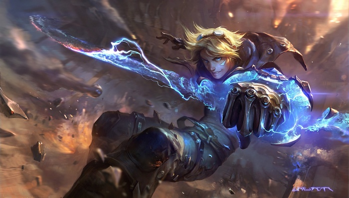 Ezreal from League of Legends artwork