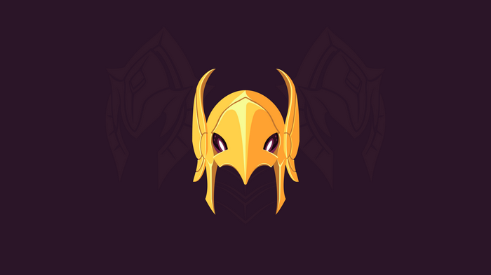 Golden helmet of Azir from League of Legends