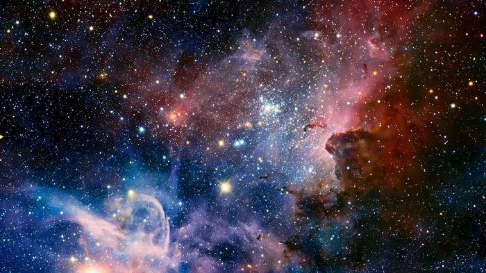 Vast nebula with stars and cosmic dust