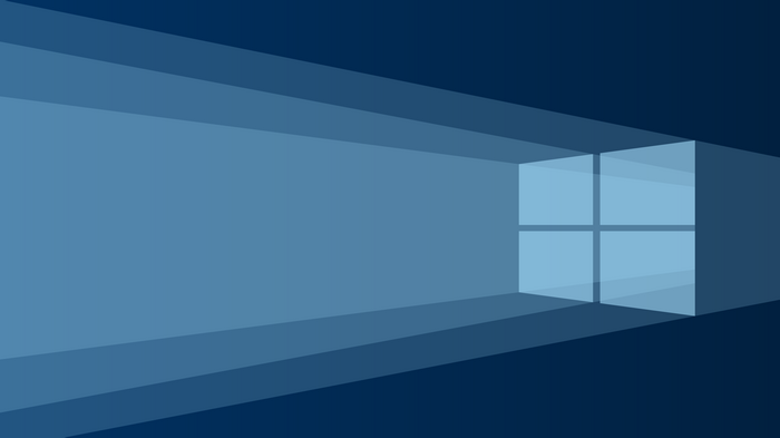 Windows 10 logo with light beams
