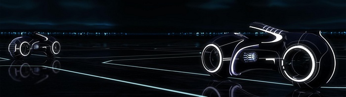 Two Light Cycles on a Grid in Tron: Legacy