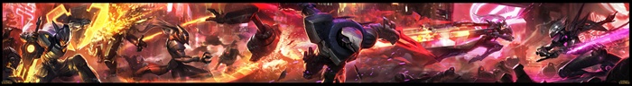 League of Legends characters in a battle scene