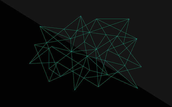 Abstract geometric network on a dark background
