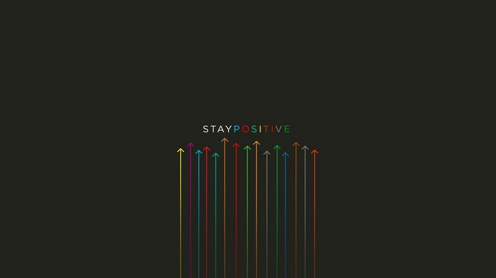 Motivational "Stay Positive" with Colorful Arrows