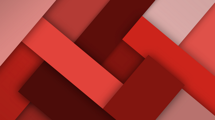 Abstract red and pink geometric shapes overlapping