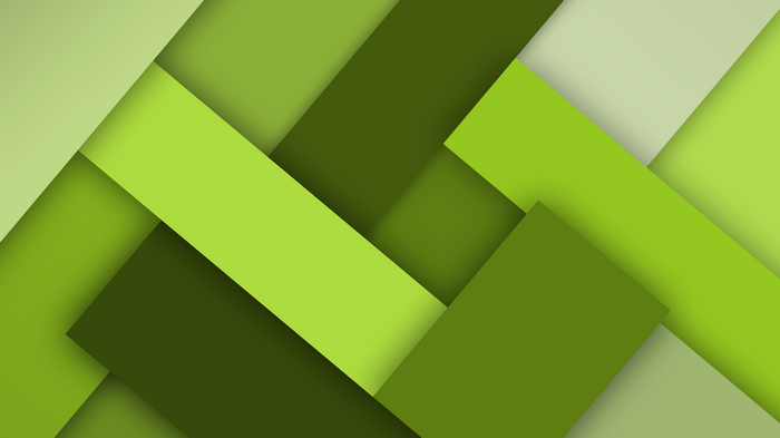 Abstract geometric shapes in shades of green