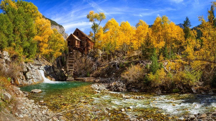 Crystal Mill in Colorado during Fall