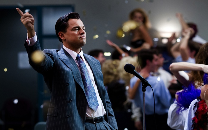 Leonardo DiCaprio in The Wolf of Wall Street