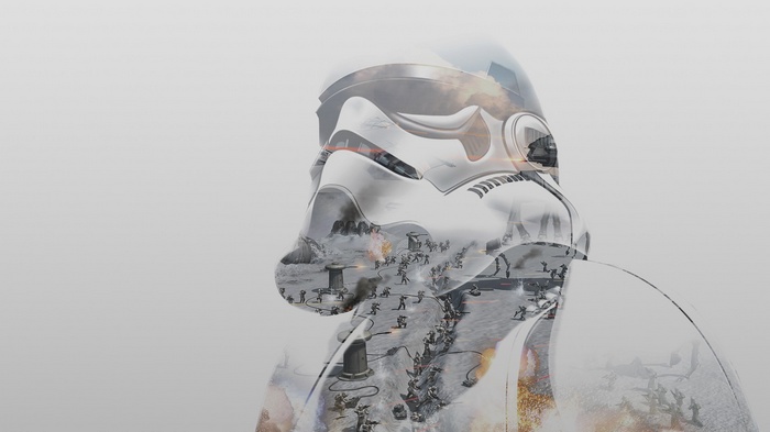 Star Wars Stormtrooper Double Exposure Battle Scene