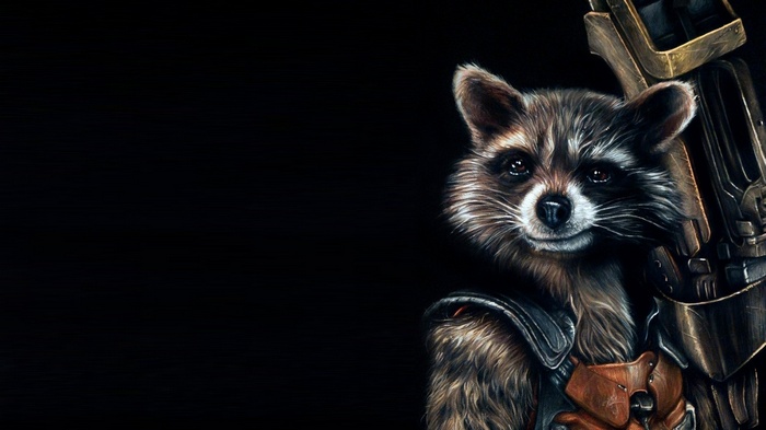 Rocket Raccoon from Guardians of the Galaxy artwork