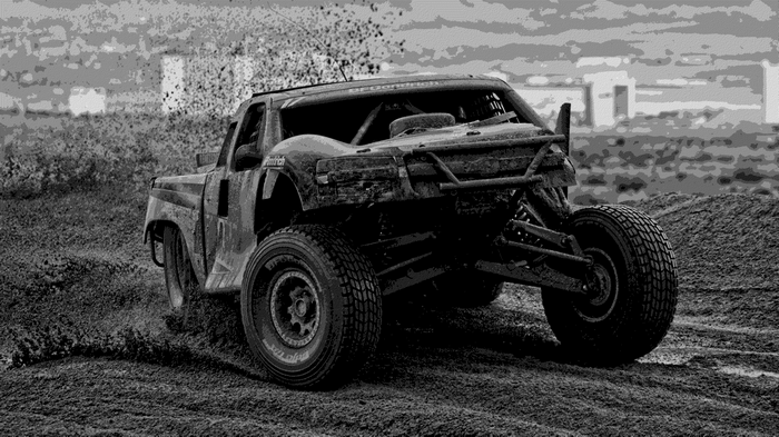 BFGoodrich off-road truck racing in dirt