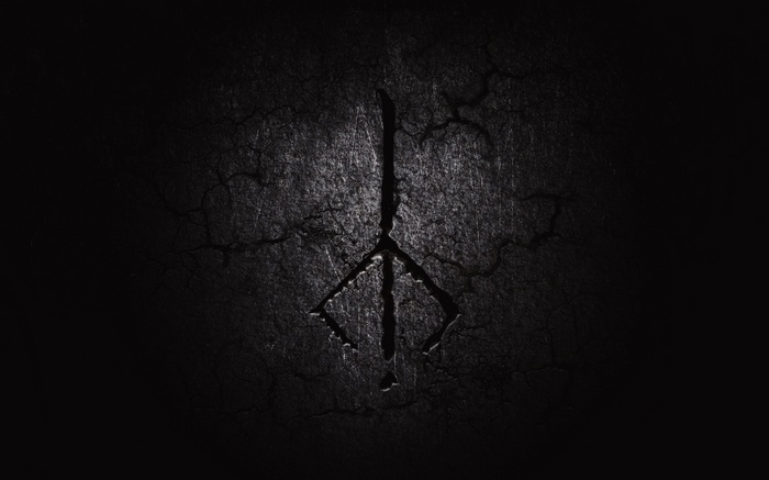Bloodborne Hunter's Mark on cracked grunge texture