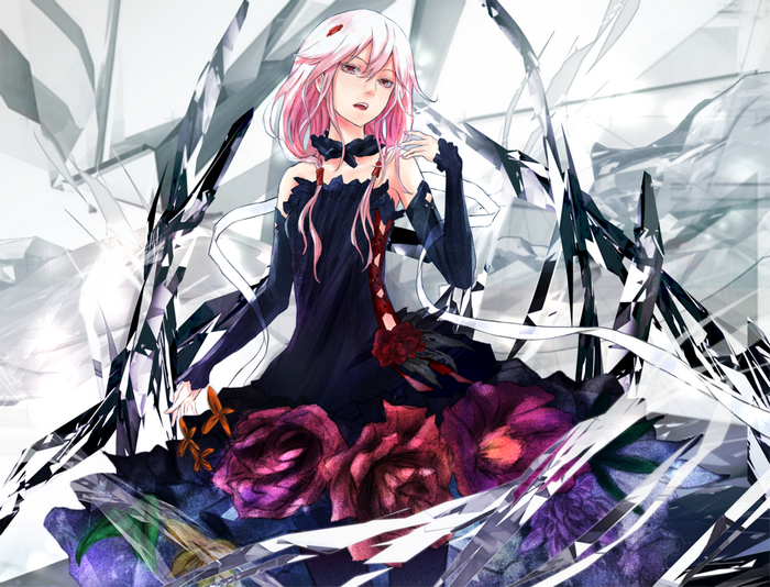 Yuzuriha Inori from Guilty Crown surrounded by shards