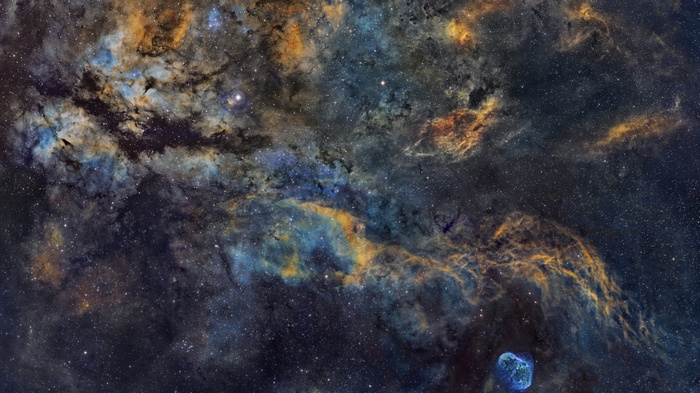 NASA space nebula with stars and galaxies