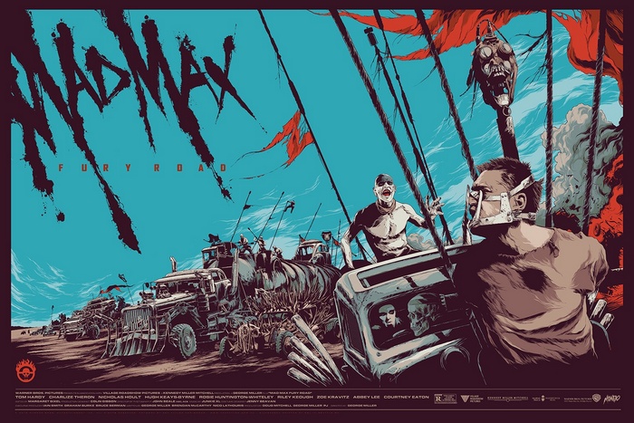 Mad Max: Fury Road Poster with Vehicles and Characters