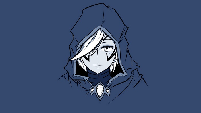 Dota 2 Drow Ranger anime style portrait