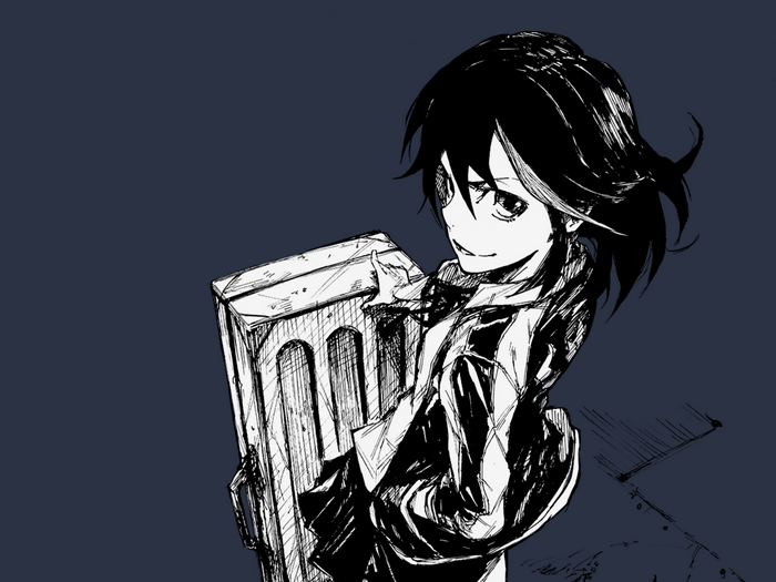 Matoi Ryuko holding a box