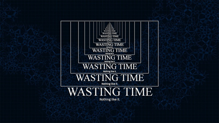 Wasting Time fractal text art