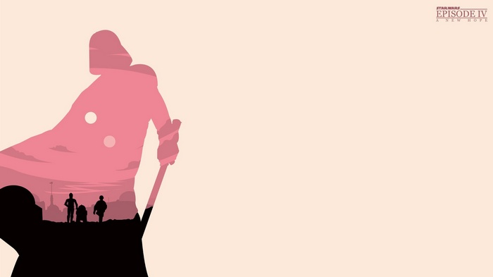 Darth Vader silhouette with Star Wars: A New Hope title