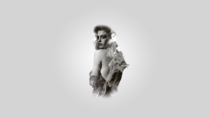 Anne Hathaway double exposure portrait