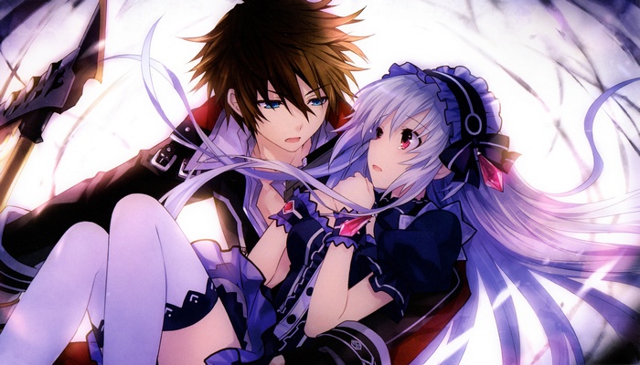 anime boys, manga, Fairy Fencer F, long hair, anime, lolita fashion, thigh-highs, stockings, anime girls