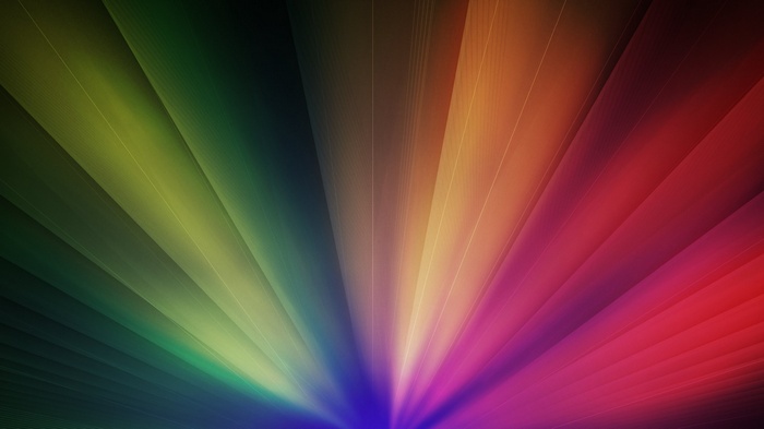 Abstract rainbow light rays