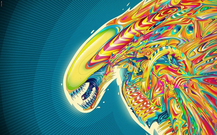 Psychedelic Alien by Matei Apostolescu