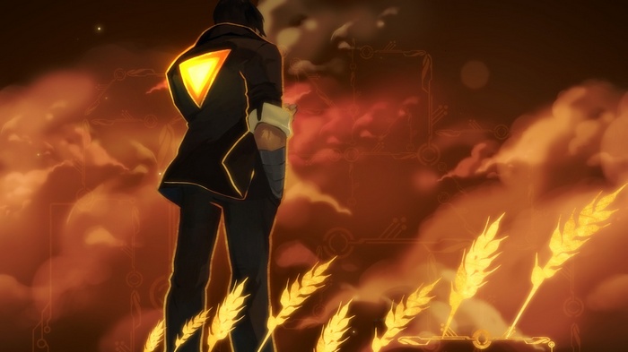 Red meets the clouds in Transistor