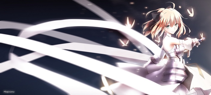 Saber Lily from Fate Unlimited Codes with sword