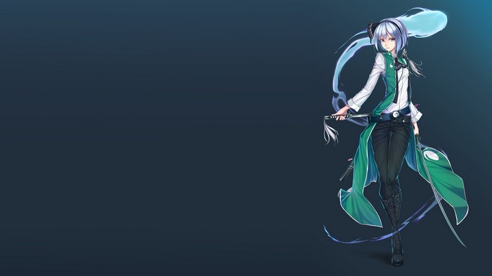 Konpaku Youmu from Touhou holding a katana