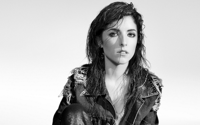 Anna Kendrick in a denim jacket