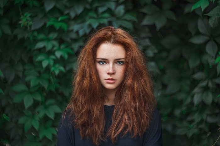 Portrait of Anna Zabolotskaya with red hair