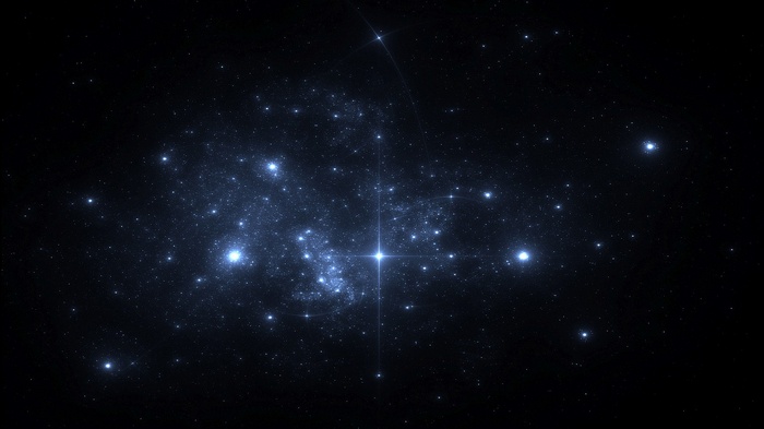 Blue stars in the dark abyss