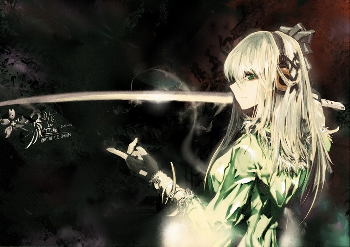 Konpaku Youmu from Touhou with a sword