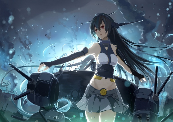 Nagato from Kantai Collection with cannons