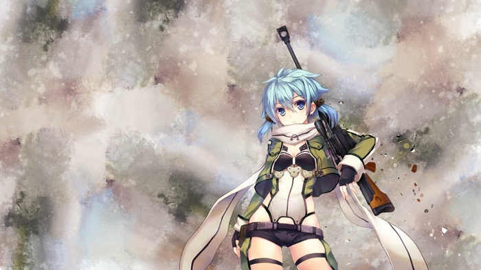 Sword Art Online: Asada Shino with Sniper Rifle
