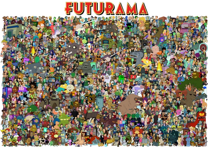 Futurama Characters Collage