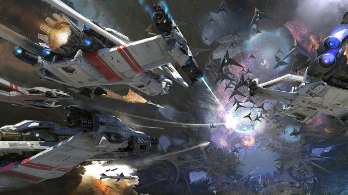 Star Wars X-Wing and TIE Fighter Battle