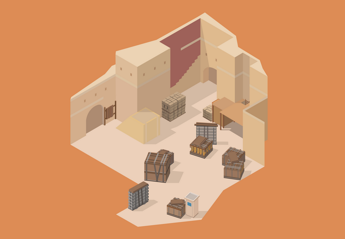 Counter-Strike: Global Offensive isometric warehouse interior