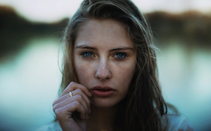 Close-up portrait of Camille Rochette